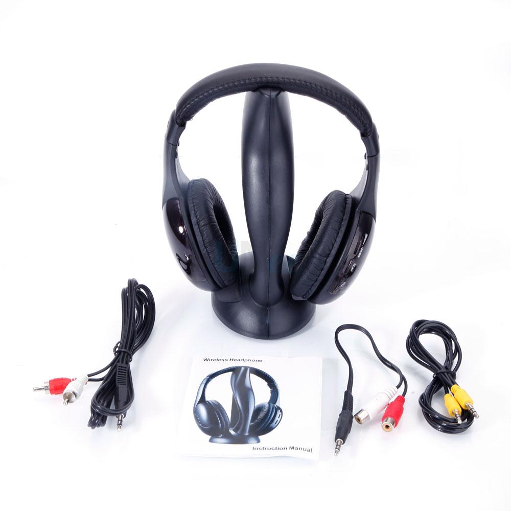 8 in 1 Hi-Fi Wireless Headset Headphone +Transmitter + Audio Cable for PC TV MP3 260888158969 | eBay