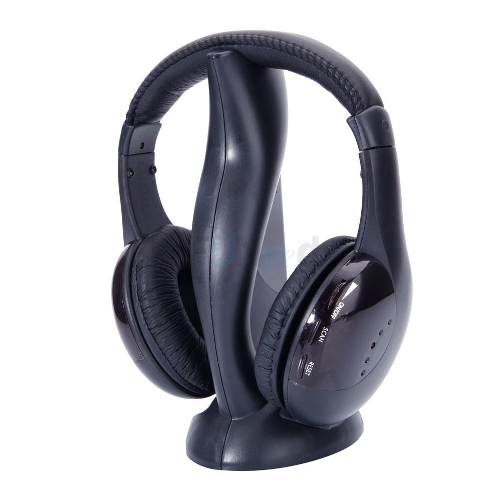 8 in 1 HiFi Wireless Headset Headphone +Transmitter + Audio Cable for